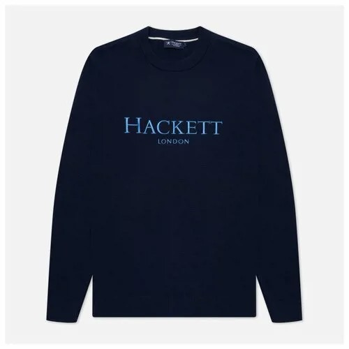 Мужская толстовка Hackett Logo Crew Neck синий , Размер S
