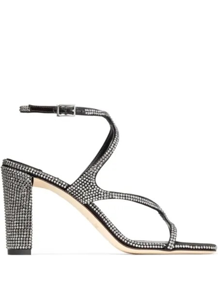 Jimmy Choo босоножки Azie 85 с кристаллами, черный