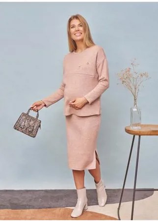 Костюм утепл. I love mum Мелиса пудровый для беременных и кормящих (46)