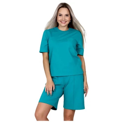 Костюм женский / ElenaTex/N.E.W. / К-225 (футер с лайкрой); 50 размер; оливковая