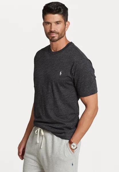 Базовая футболка Polo Ralph Lauren Big & Tall, черный меланжевый вереск