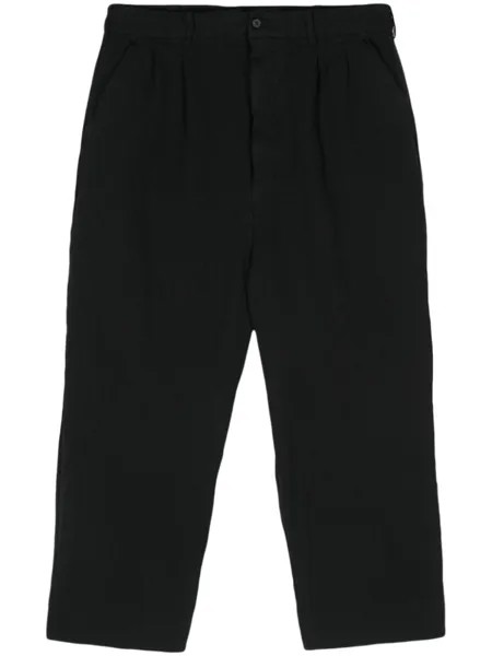 Comme des Garçons Homme укороченные брюки со складками, черный
