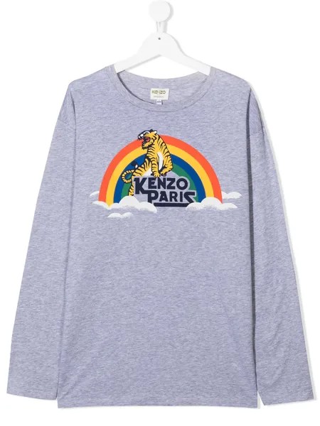 Kenzo Kids рубашка с принтом Tiger