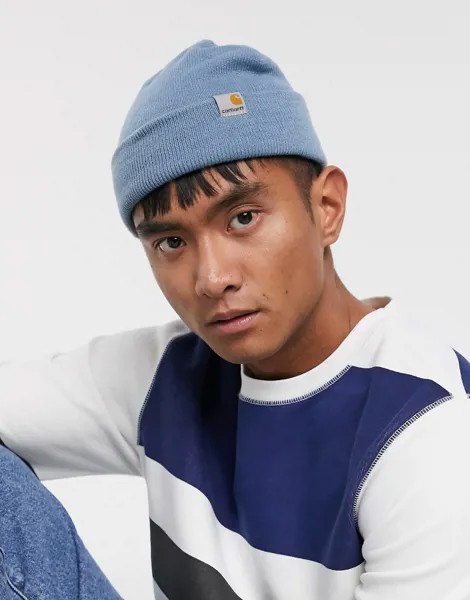 Голубая шапка-бини Carhartt WIP-Синий
