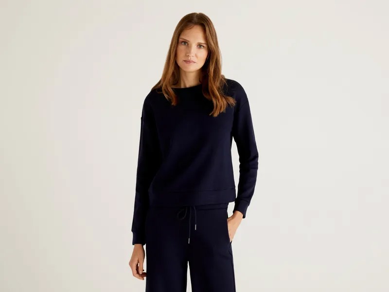 Свитшот женский United Colors of Benetton 21A_3CMAE1AH4 синий M