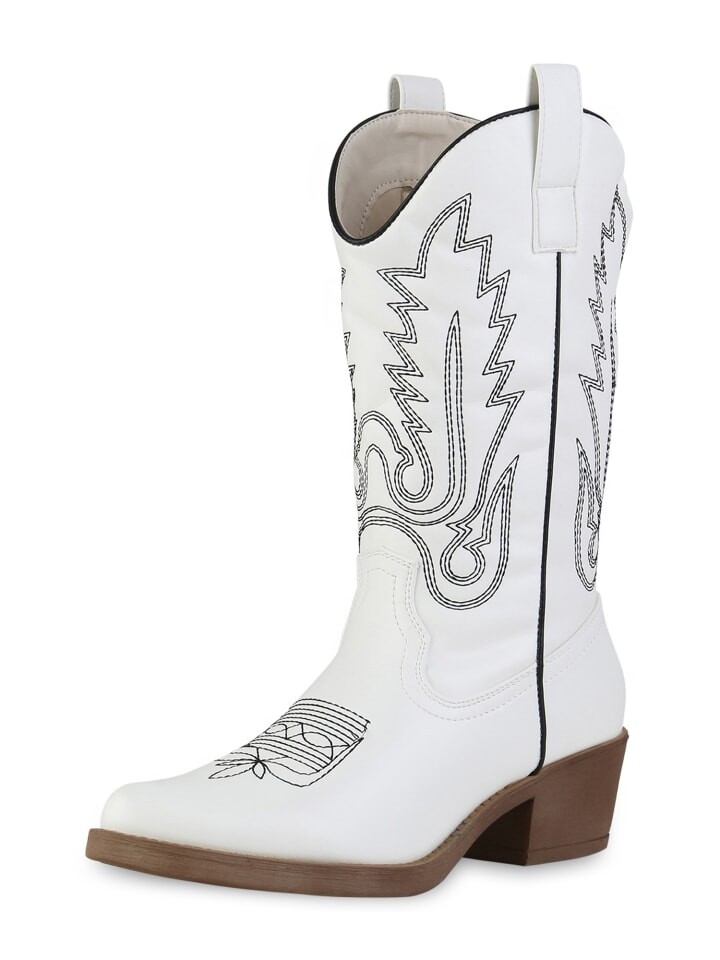 Сапоги VAN HILL Cowboy Olivia, цвет weiss schwarz