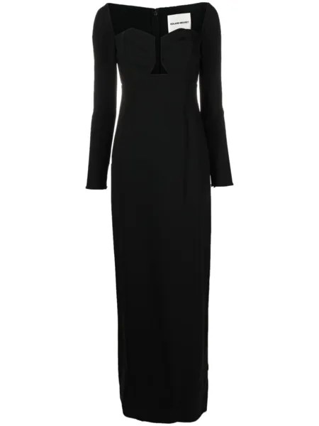 Roland Mouret платье макси с длинными рукавами, черный