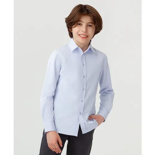 Школьная рубашка Button Blue, размер 122, голубой