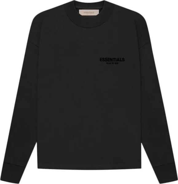 Лонгслив Fear of God Essentials Long-Sleeve Tee 'Stretch Limo', черный