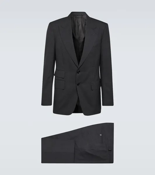 Шерстяной костюм shelton super 120's Tom Ford, серый