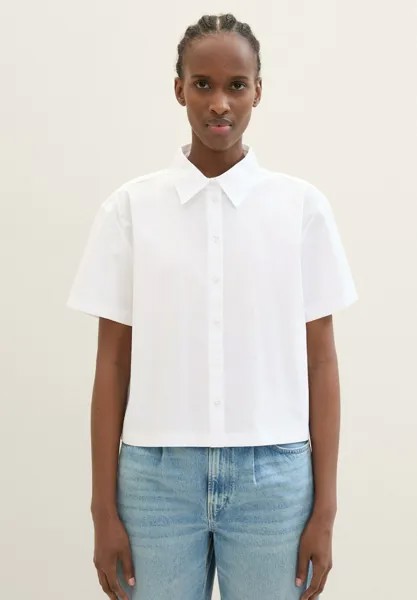 Блузка-рубашка TOM TAILOR DENIM, цвет white