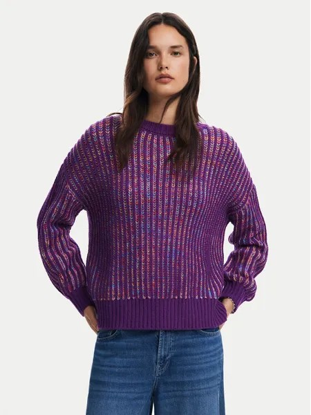 Свитер обычного кроя Desigual, фиолетовый