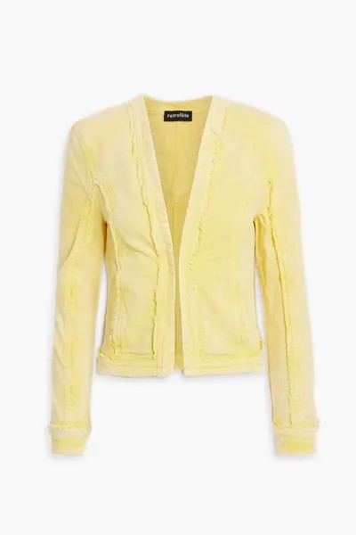 Джинсовая куртка Caddy с потертостями Retrofête, пастельно-желтый