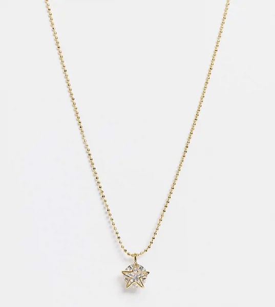 Золотистое ожерелье с маленькой подвеской в виде звезды Kate Spade-Золотистый