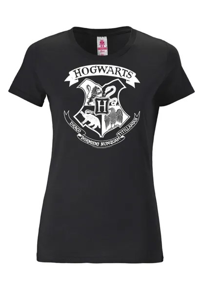 Футболка Logoshirt Harry Potter Hogwarts Logo (Weiß), черный