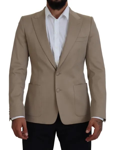 Блейзер Dolce - Gabbana, бежевый тонкий пиджак из хлопка стрейч IT50/ US40 / L Рекомендуемая розничная цена 1800 долларов США