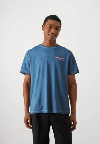 Футболка с принтом GRAPHIC TEE Wrangler, темно-синий