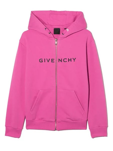 Givenchy Kids худи на молнии с логотипом