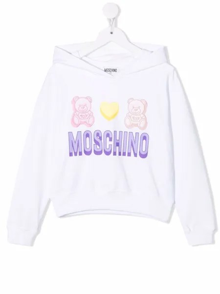 Moschino Kids худи с принтом