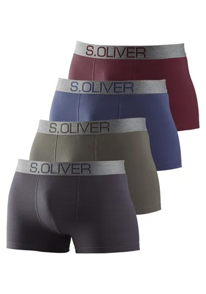 Боксеры S Oliver Boxer, цвет bordeaux / marine / khaki / anthrazit