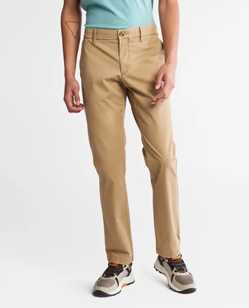 Мужские узкие бежевые брюки чинос Timberland, бежевый