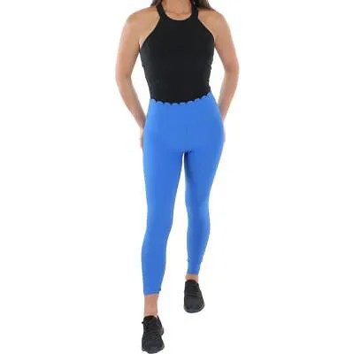 Леггинсы Aqua Womens Blue High Rise Yoga Running Athletic Leggings M BHFO 0283