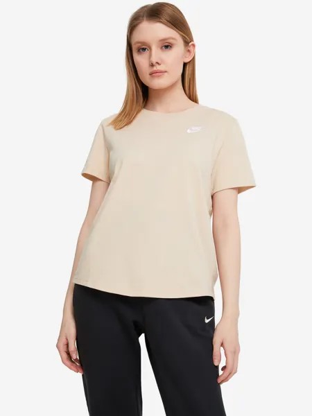 Футболка женская Nike Club Essentials, Бежевый