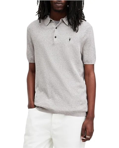 Поло AllSaints Aubrey Short Sleeve, цвет Grey Marl