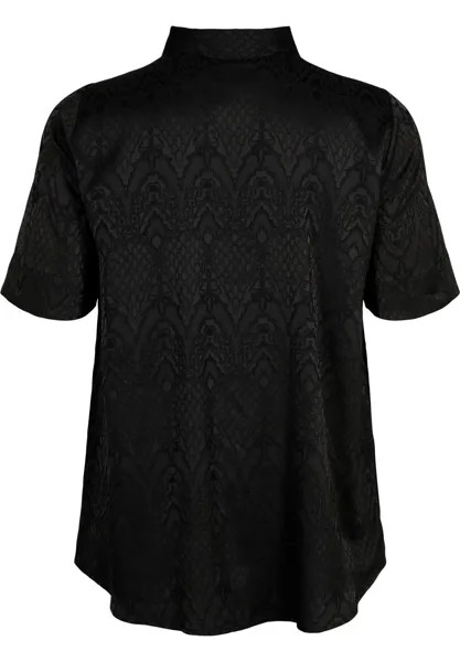 Рубашка With Textured Pattern Zizzi, черная