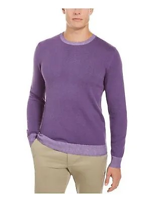 TASSO ELBA Мужской легкий фиолетовый легкий свитер с круглым вырезом классического кроя размера XXL