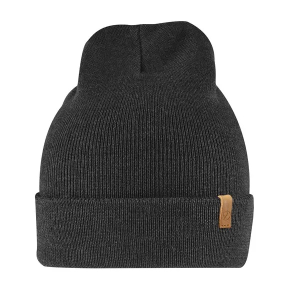 Шапка-бини мужская Fjallraven Classic Knit Hat черная, one size