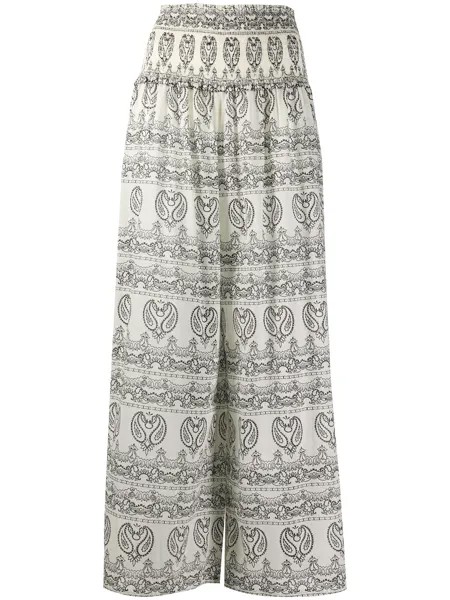 Tory Burch брюки палаццо с принтом пейсли