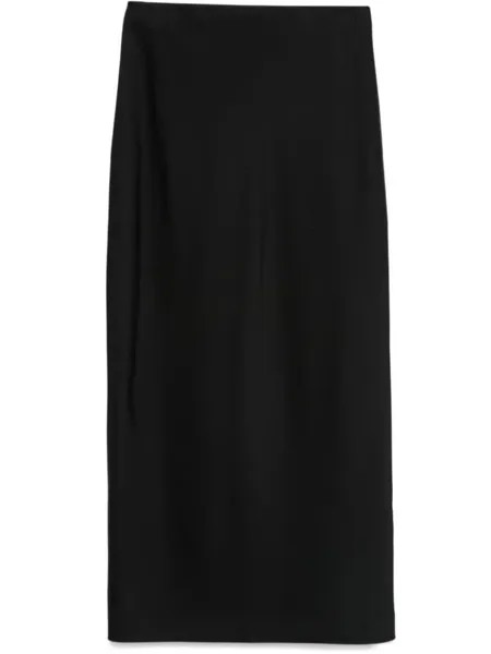 Carven юбка макси с разрезом, черный