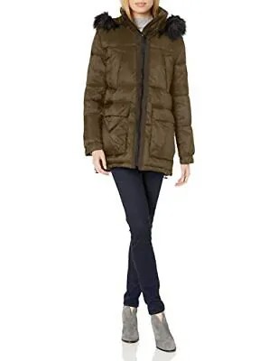 RACHEL Rachel Roy Женские тяжелые пуховики, оливковый, XL
