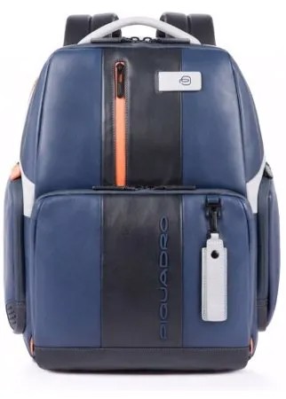 Рюкзак планшет PIQUADRO Urban, фактура матовая, гладкая, серый, синий