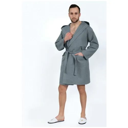 Халат АртДизайн, размер 5XL, серый