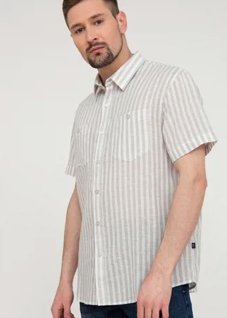 Рубашка мужская Finn Flare S20-24012 серебристая XL