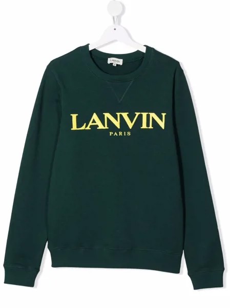 LANVIN Enfant толстовка с вышитым логотипом