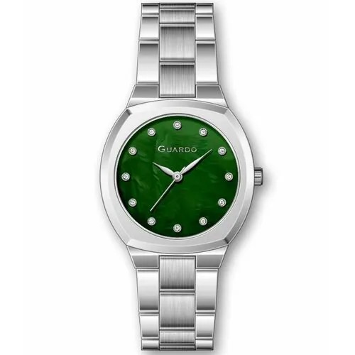 Наручные часы Guardo 12725-3, зеленый, серебряный