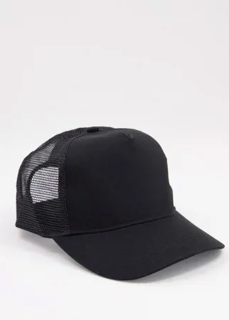 Черная кепка ASOS DESIGN-Черный цвет