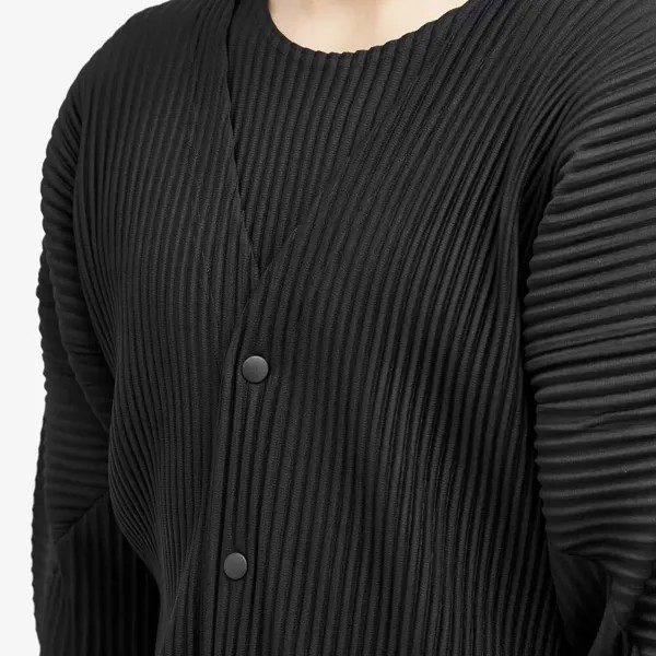 Homme Plissé Issey Miyake Плиссированный кардиган, черный