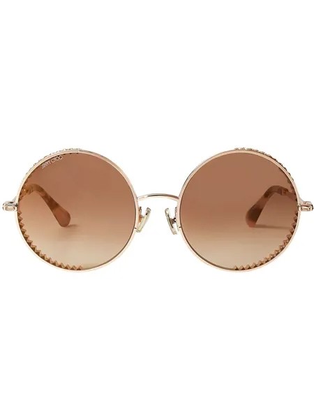 Jimmy Choo Eyewear солнцезащитные очки Goldys в круглой оправе