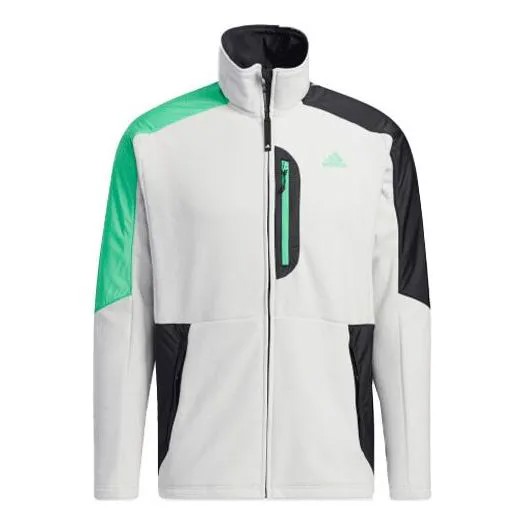 Куртка Men's adidas Snw Mid Fleece Logo Printing Contrasting Colors Sports Jacket White, белый