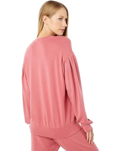 Толстовка SUNDRY Pleated Sleeve Cotton Modal Sweatshirt, ржавый