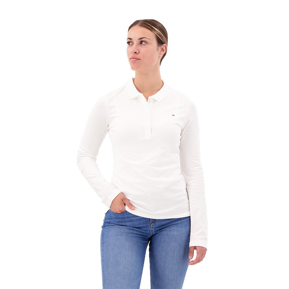 Поло Tommy Hilfiger Heritage Slim Long, белый