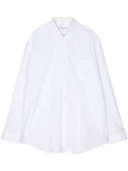 Хлопковая рубашка А-силуэта с волнистым краем Comme Des Garçons Comme Des Garçons, белый