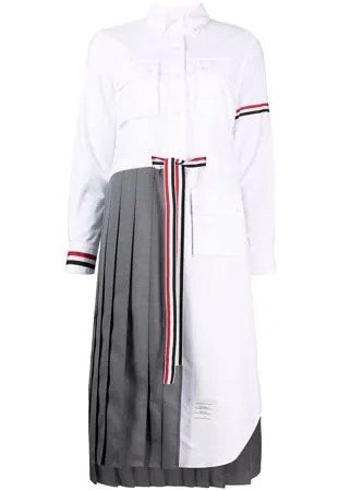 Thom Browne платье-рубашка Norfolk с плиссировкой
