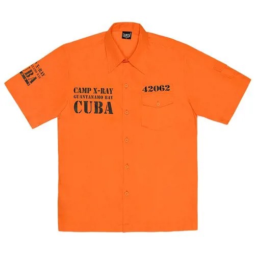 Рубашка тюремная LANCIA американская тюрьма Гуантанамо Куба психушка номер заключенного роба арестанта подарок мужчине психу байкеру