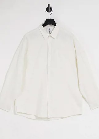 Фланелевая рубашка светло-бежевого цвета с длинными рукавами COLLUSION-Neutral