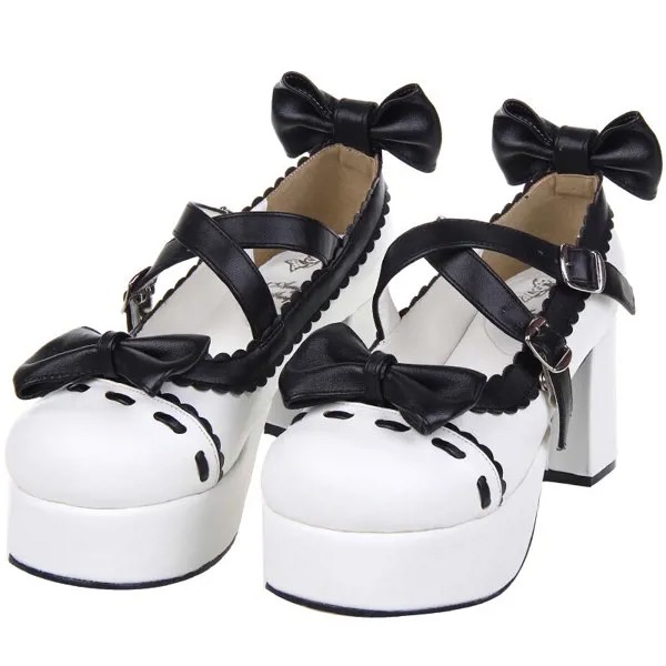 Японские туфли в Стиле Лолита женские туфли в стиле «лолита» кеды на высоком каблуке, туфли принцессы, модный круглый носок крест ковш для к...